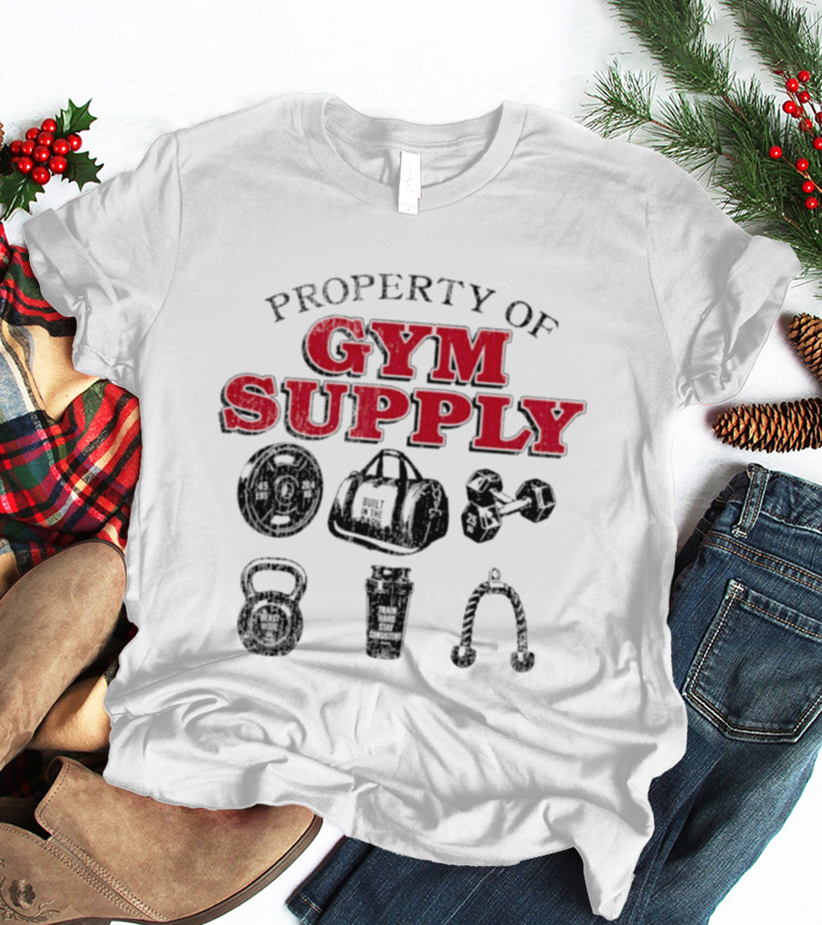 Property Of Gym Supply Built In The Dark Train Hard Stay Consistent Beast Mode On T-Shirt