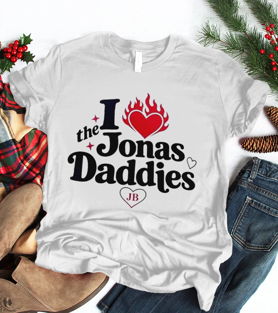 I Love The Jonas Daddies JB Heart Flame T-Shirt