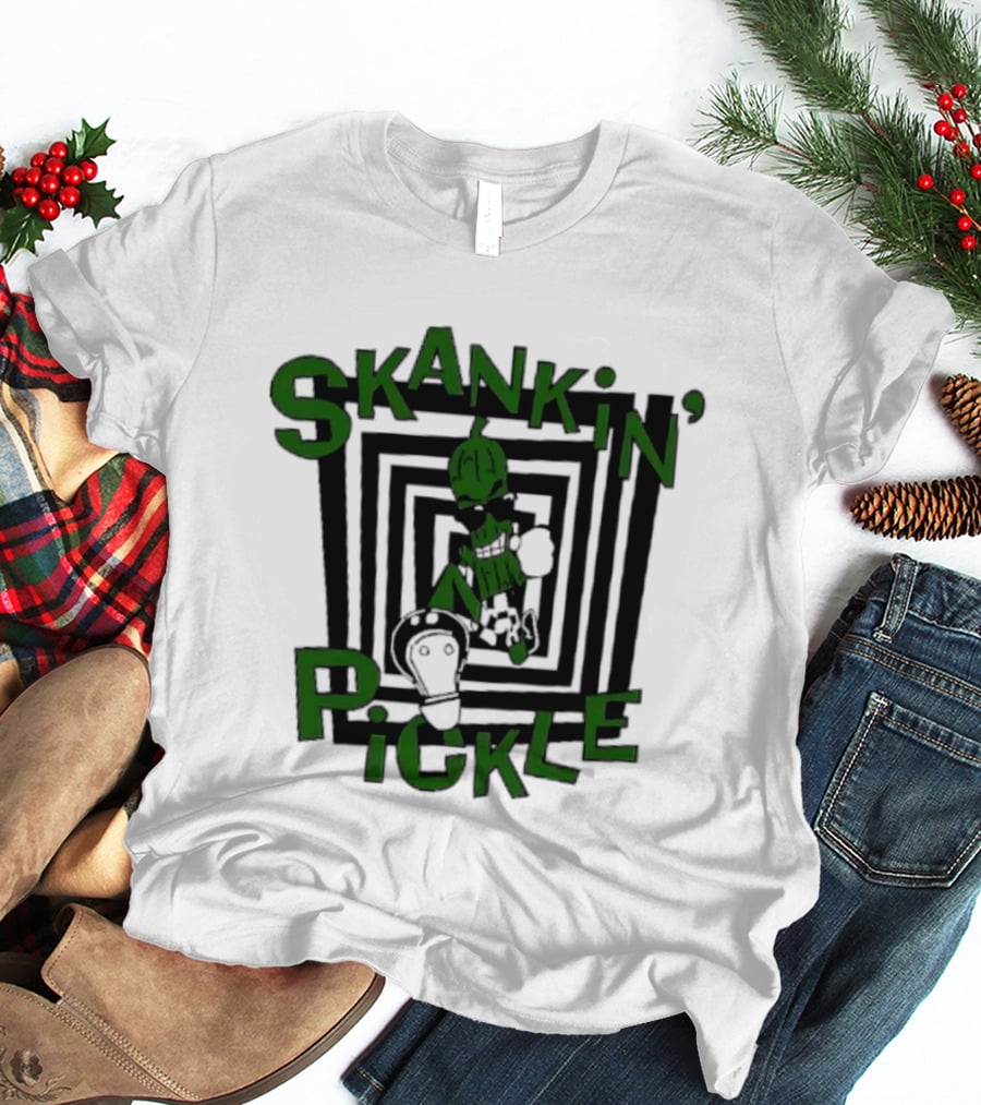 Skankin' Pickle Band Ska Punk Music Iconic Pickle And Spirals T-Shirt
