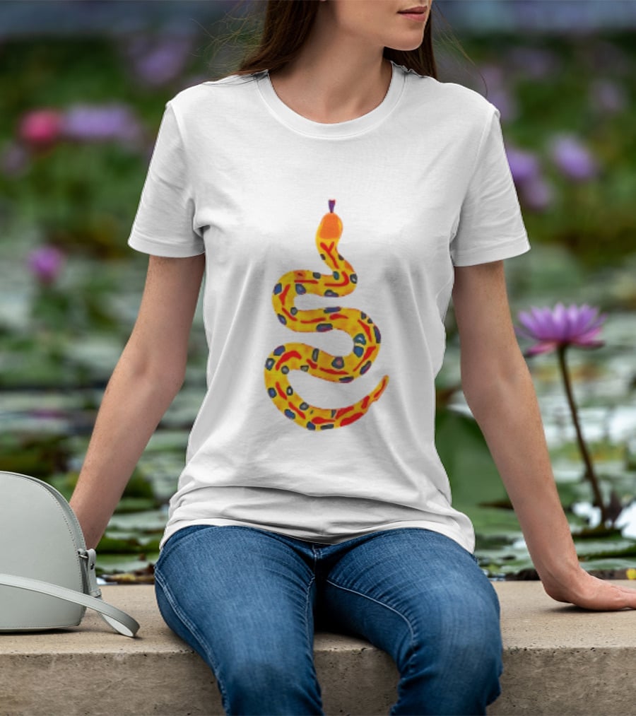 Snake What A Lovely Day To Be A Pain In The Ass Colorful Pattern Two Sided T-Shirt