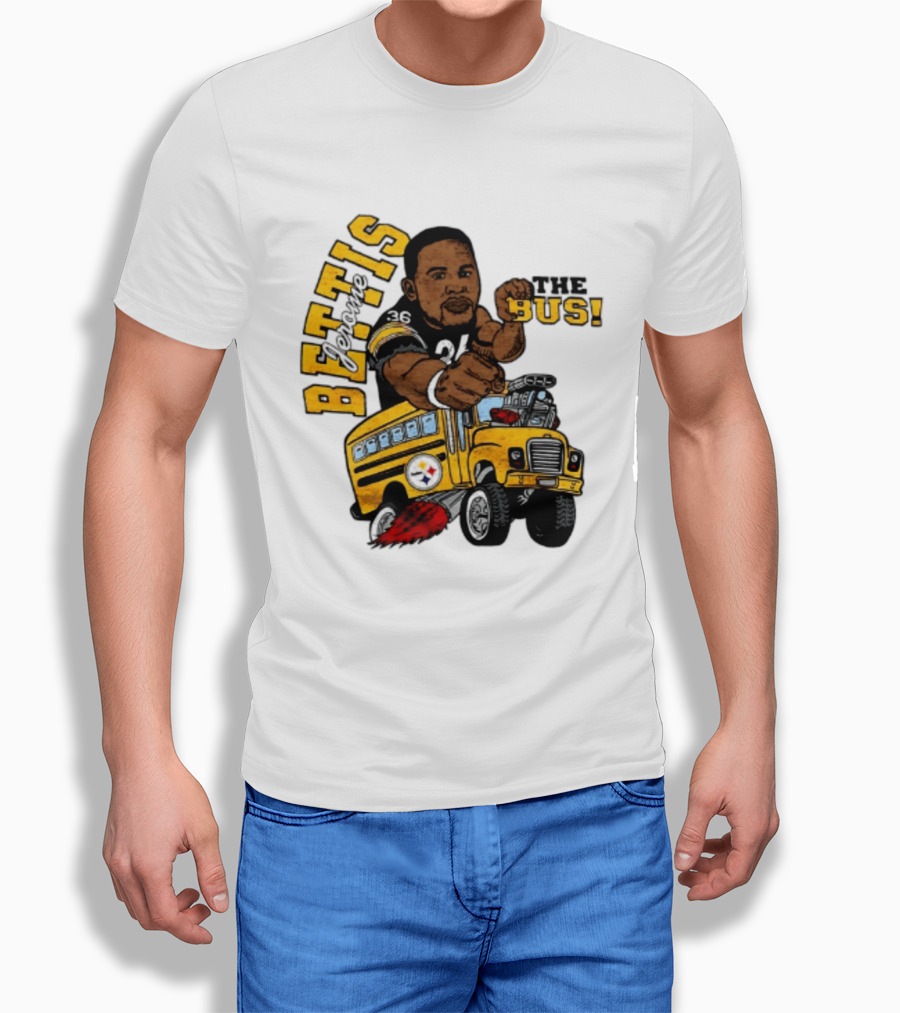 Pittsburgh Steelers Jerome Bettis The Bus Caricature Bettis The Bus T-Shirt