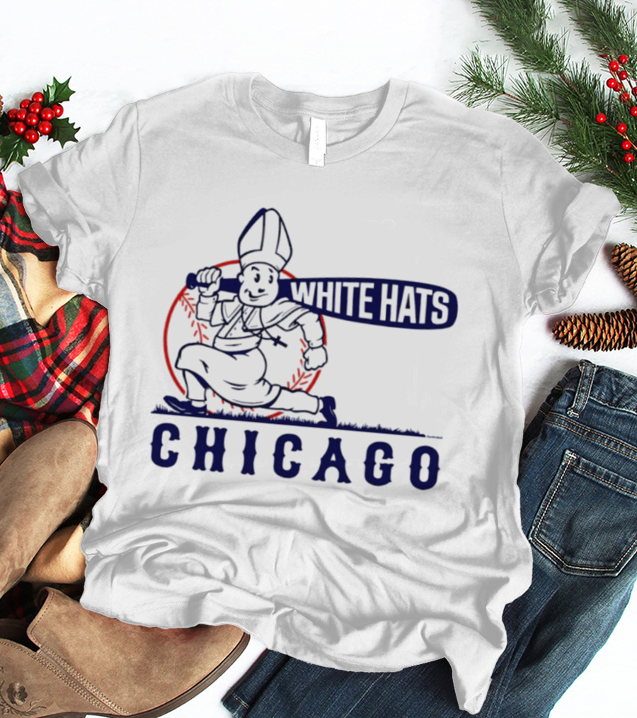 Pope Leo XIV Chicago White Hats Baseball T-Shirt