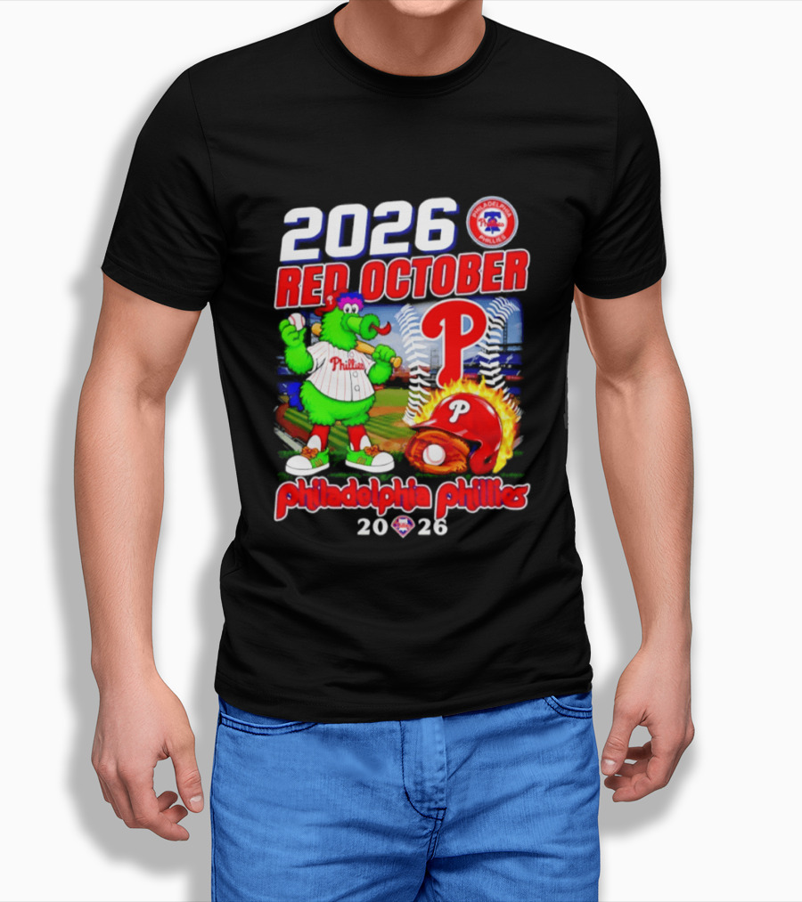 2026 Red October Philadelphia Phillies Phanatic P Phillies Baseball T-Shirt