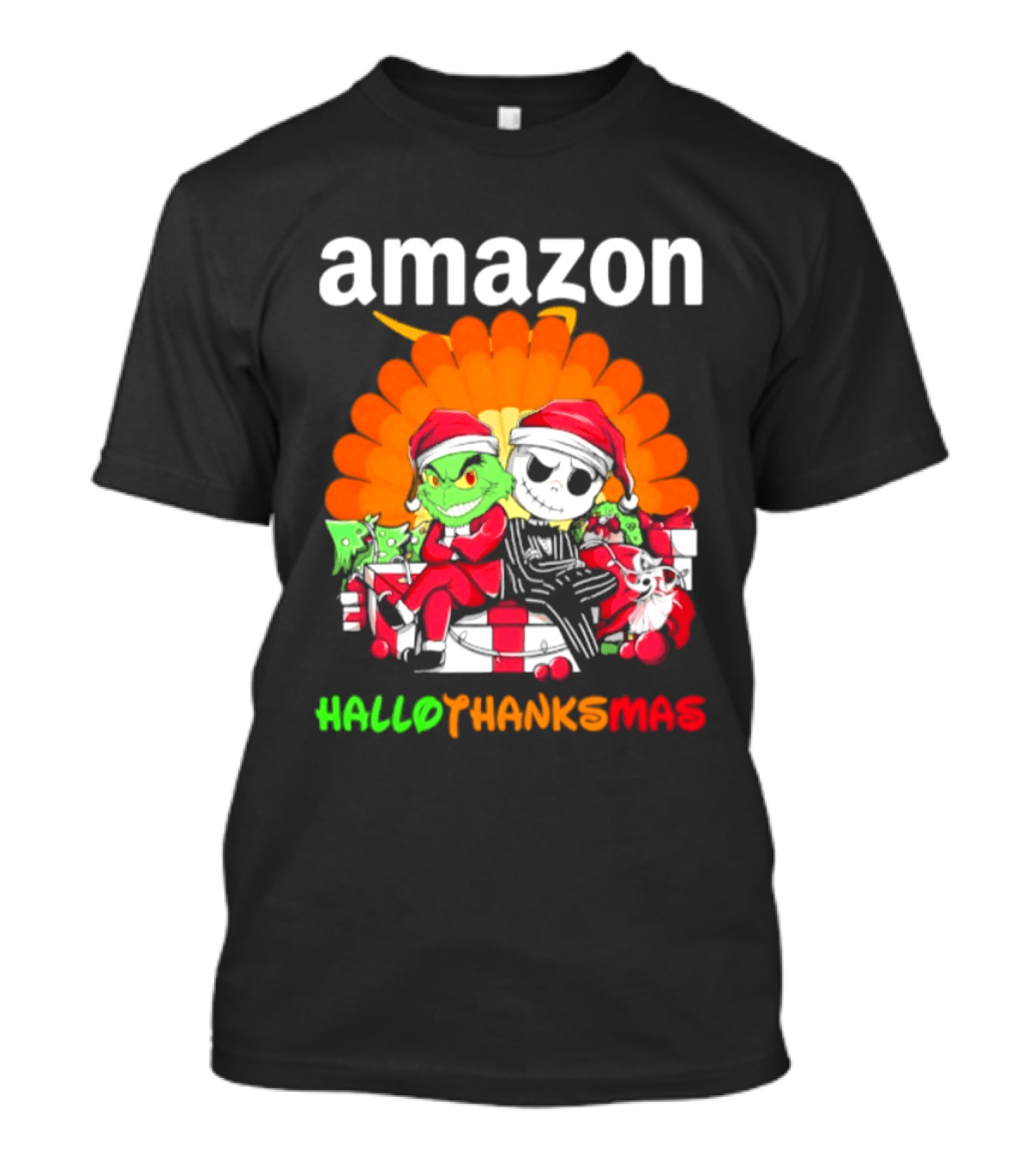 Amazon Grinch Jack Skellington Hallothanksmas 2026 T-Shirt