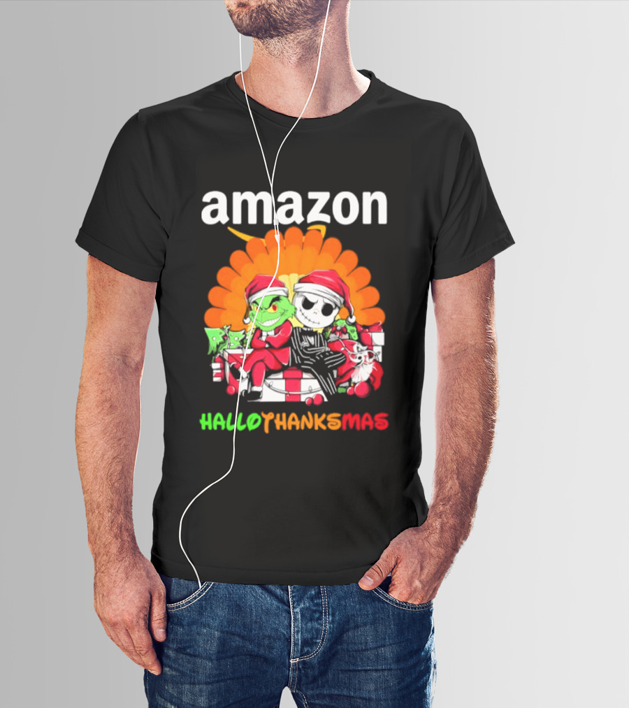 Amazon Grinch Jack Skellington Hallothanksmas 2026 T-Shirt