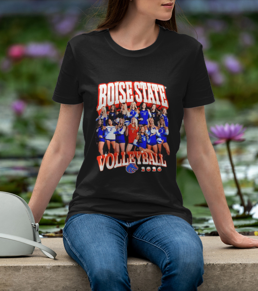 Boise State Volleyball 2026 NCAA Women's Team Collage T-Shirt