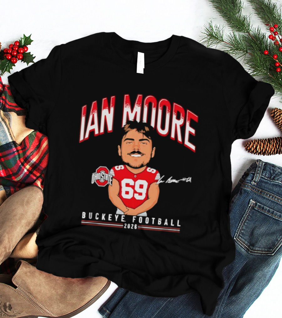 Ian Moore Ohio State Buckeyes Football 2024 Caricature 69 T-Shirt