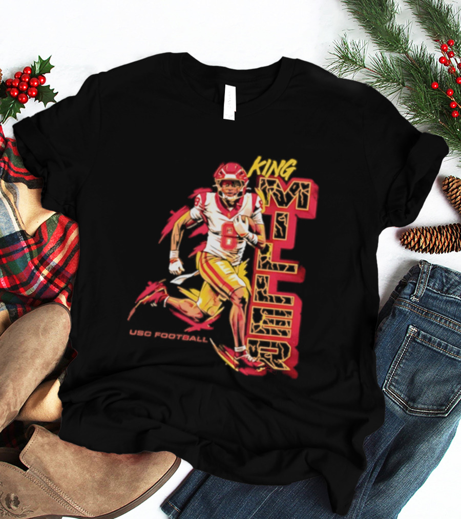 King Miller USC Trojans NCAA Football Player 8 Back Pedaling T-Shirt