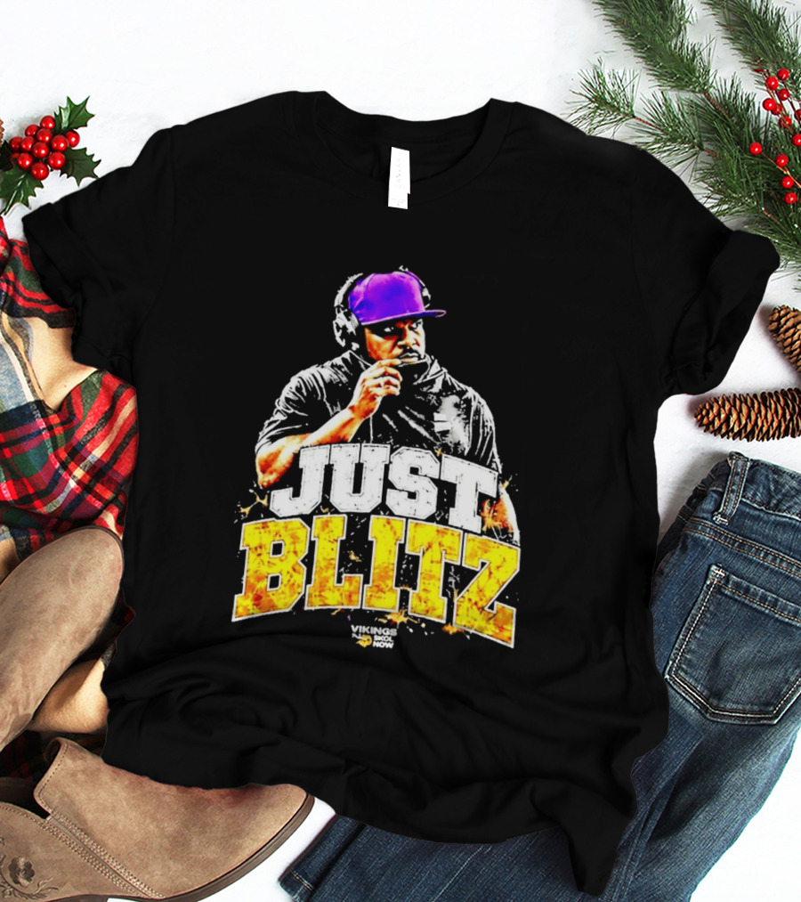 Just Blitz Football Coach Vikings Skol Now T-Shirt