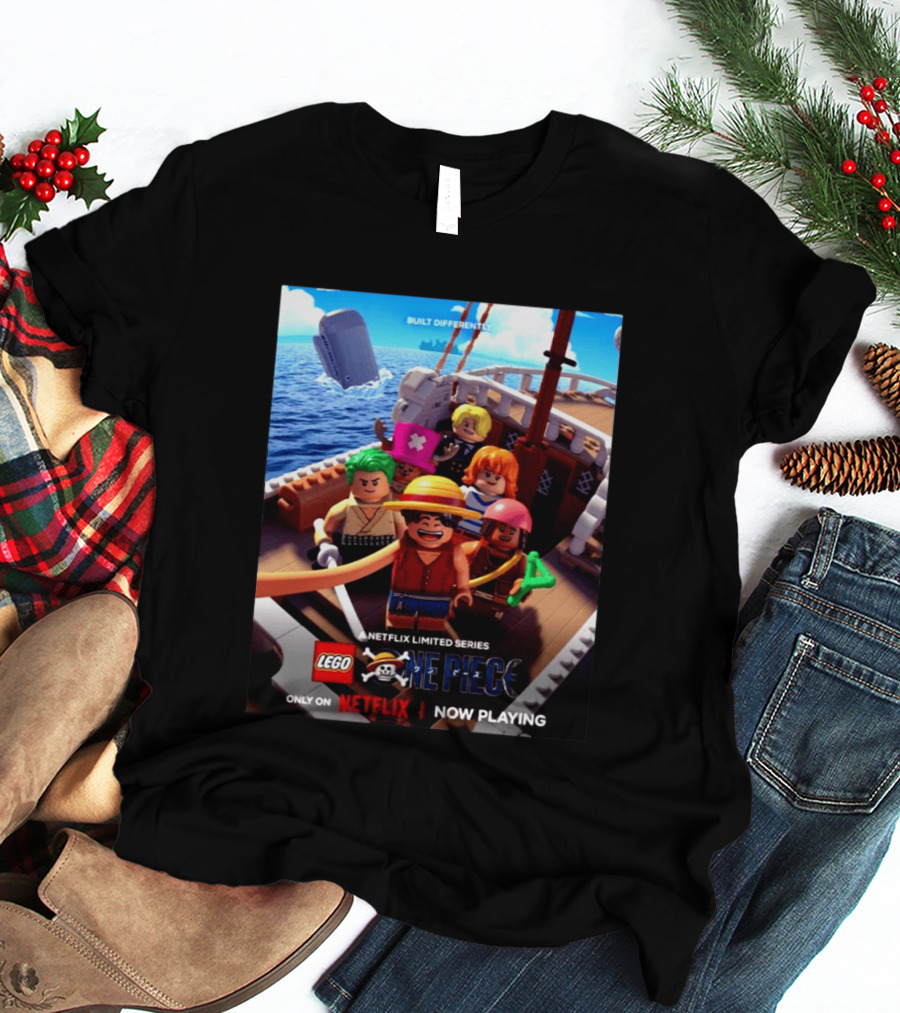 LEGO One Piece Netflix Limited Series Built Differently Now Playing T-Shirt