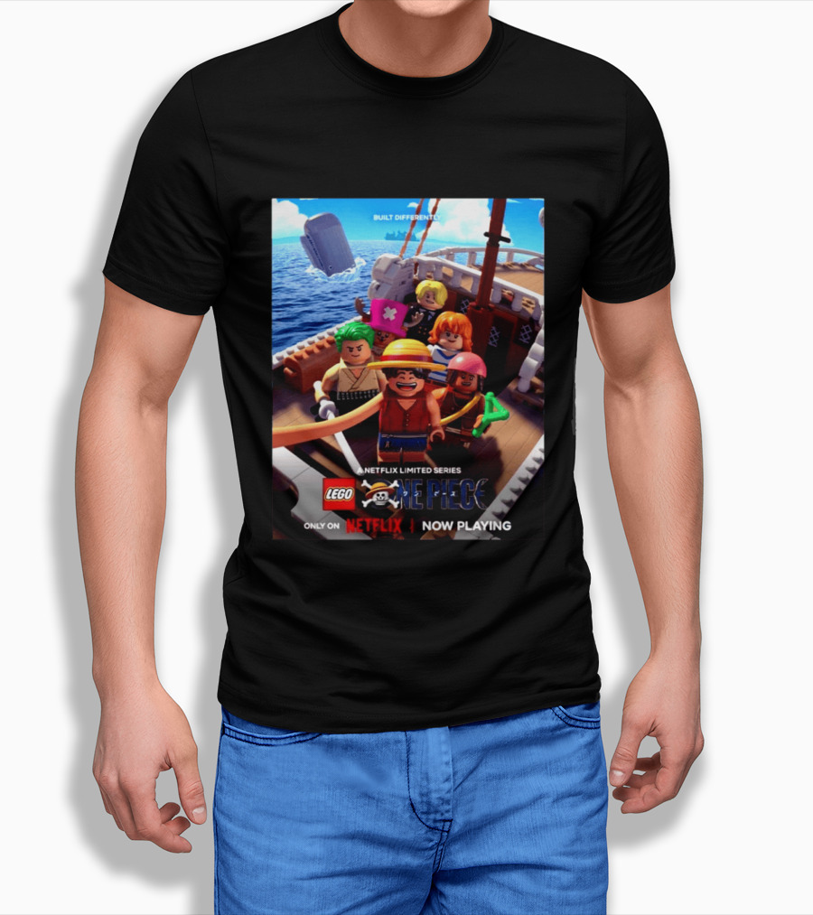 LEGO One Piece Netflix Limited Series Built Differently Now Playing T-Shirt