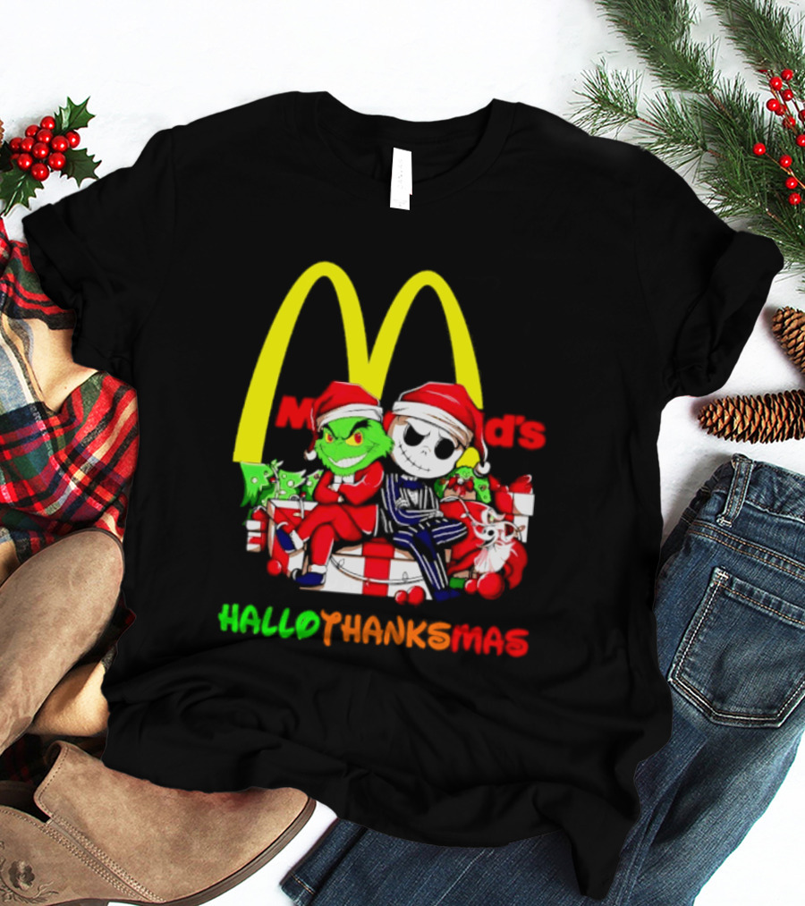McDonald's Grinch Jack Skellington Hallothanksmas 2026 T-Shirt
