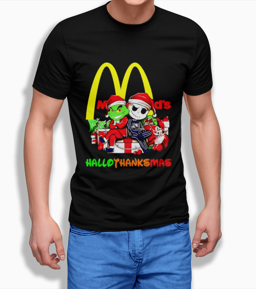 McDonald's Grinch Jack Skellington Hallothanksmas 2026 T-Shirt