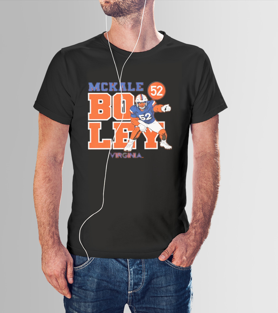 Mckale Boley 52 Virginia Football Cavaliers T-Shirt