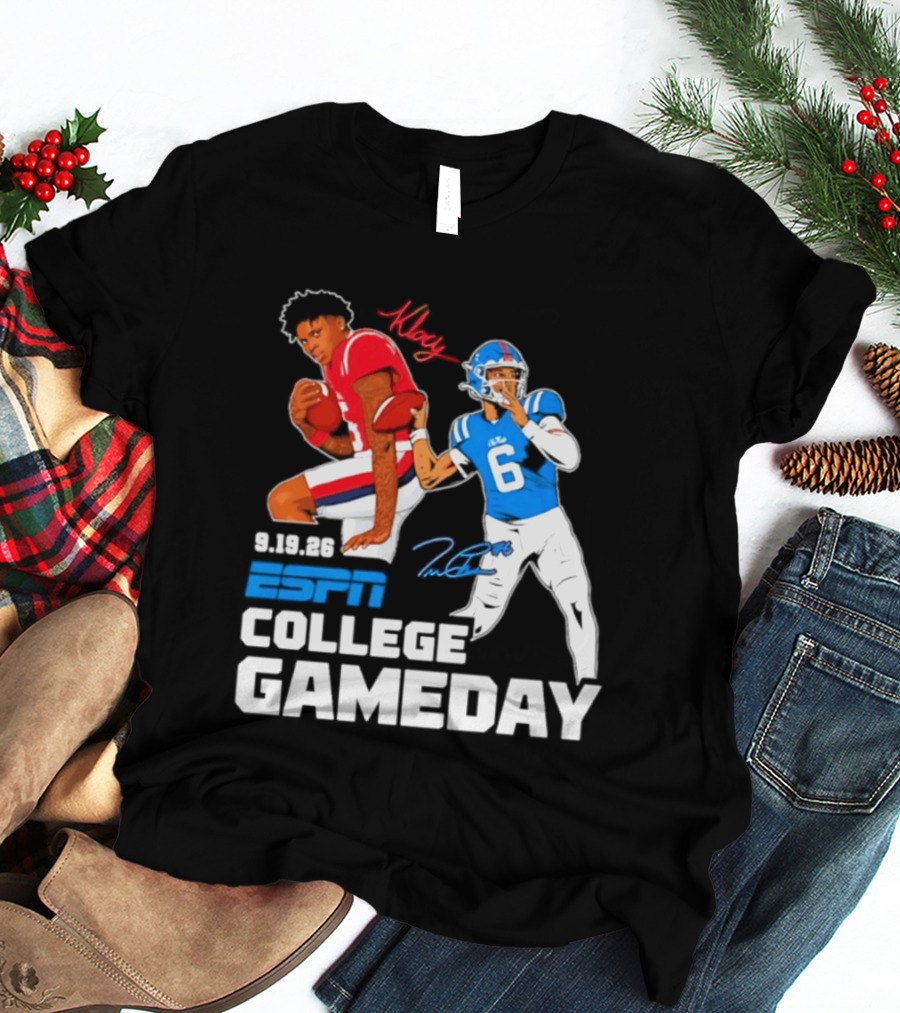 Ole Miss Football 2026 ESPN College Gameday King Number 6 T-Shirt
