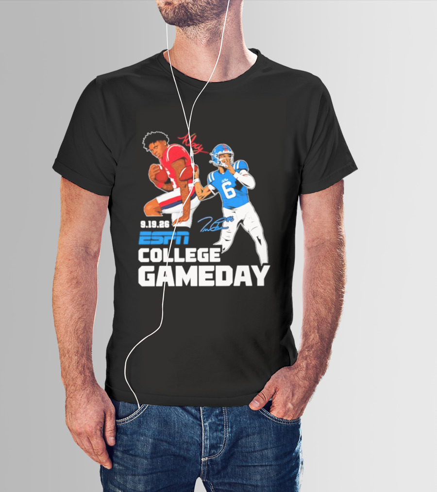 Ole Miss Football 2026 ESPN College Gameday King Number 6 T-Shirt