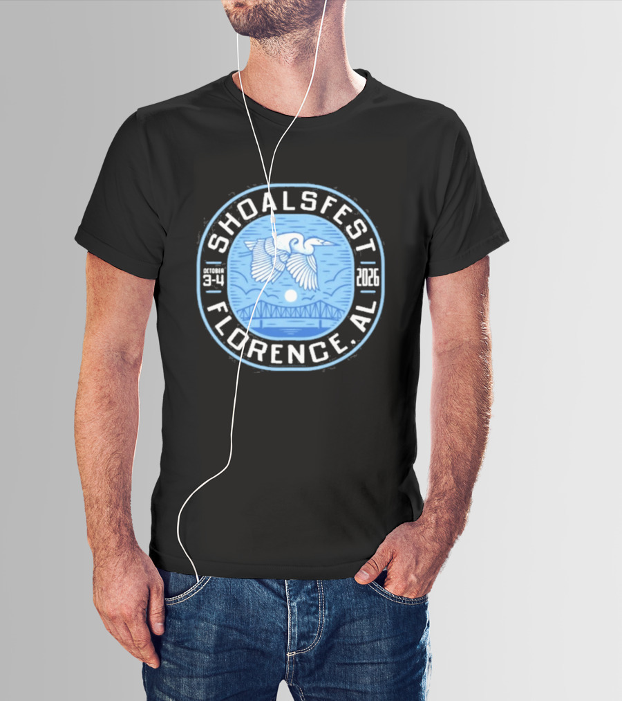 ShoalsFest 2026 Florence Alabama McFarland Park October 3 Bird And Bridge T-Shirt