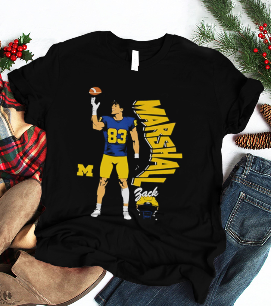 Zack Marshall Michigan Wolverines NCAA Football Number 83 Moment T-Shirt
