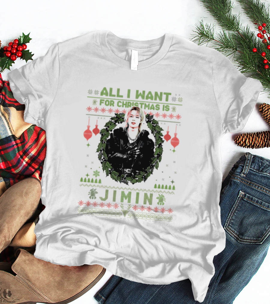 All I Want For Christmas Is Jimin BTS Ugly Christmas T-Shirt