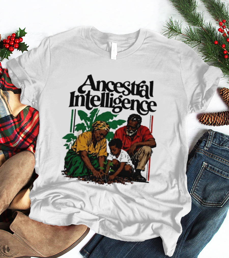 Ancestral Intelligence Heritage Wisdom Family Planting Scene T-Shirt