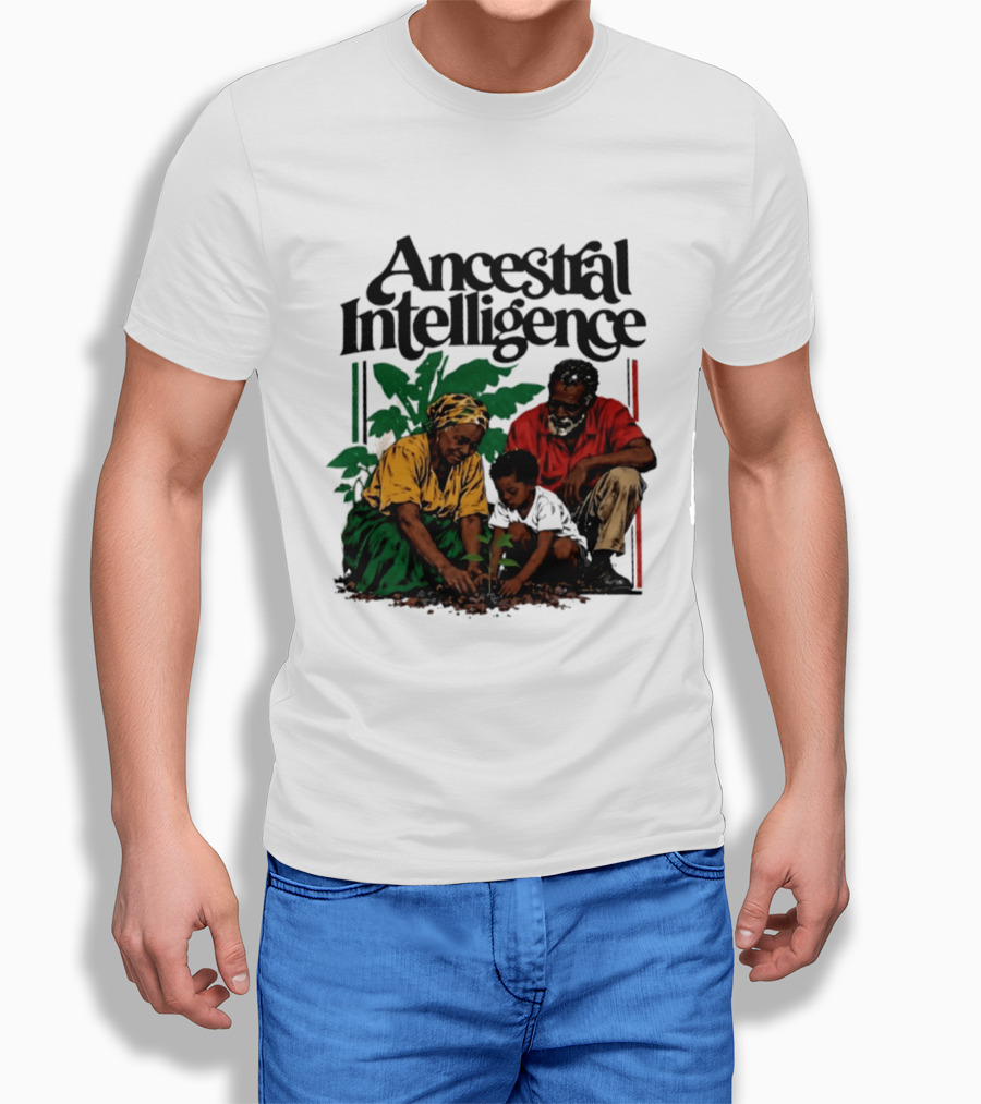 Ancestral Intelligence Heritage Wisdom Family Planting Scene T-Shirt