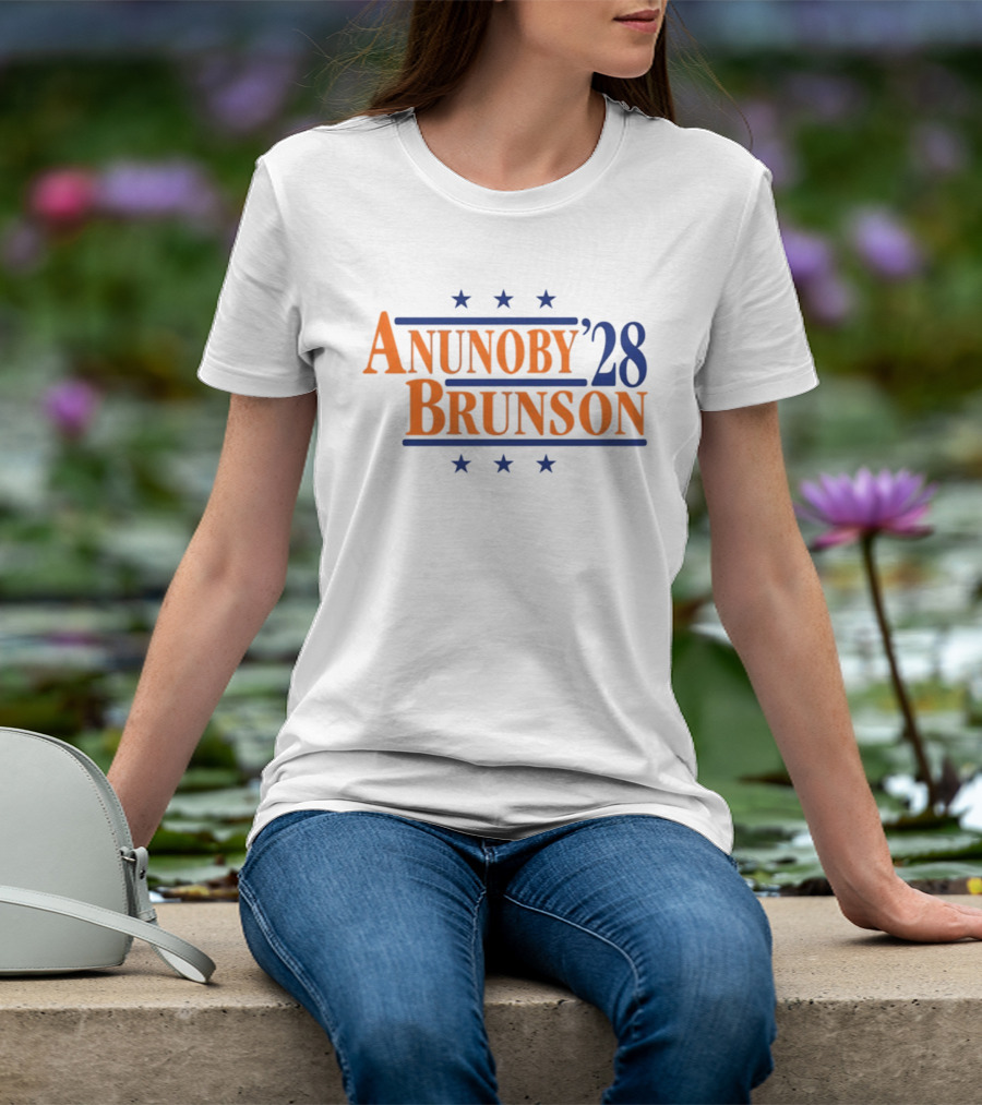 Anunoby Brunson 28 New York Knicks Stars Basketball T-Shirt