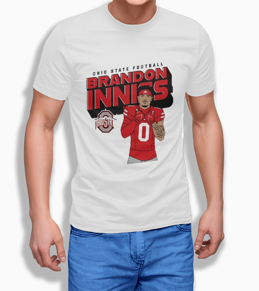 Ohio State Football Brandon Inniss Number 0 Ohio State T-Shirt