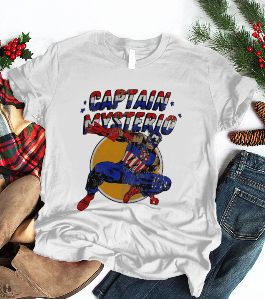 Captain Mysterio Lucha Libre Marvel Comics Mashup T-Shirt
