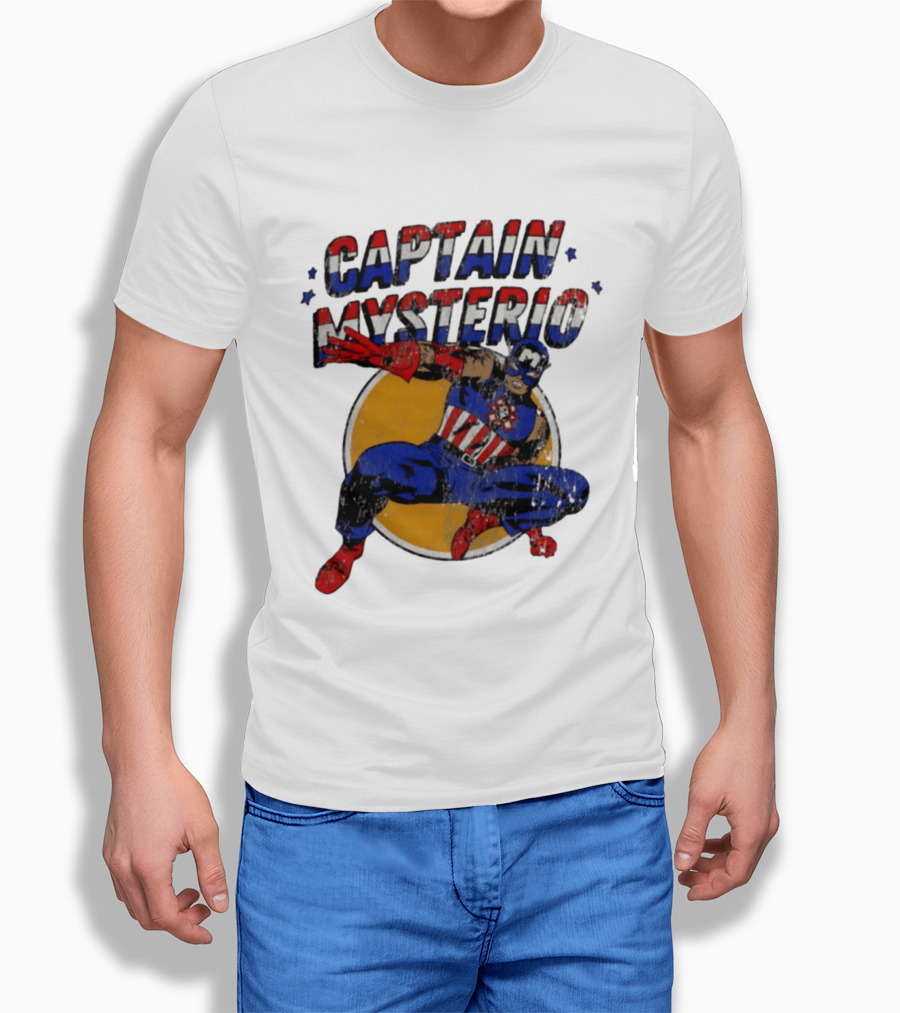 Captain Mysterio Lucha Libre Marvel Comics Mashup T-Shirt