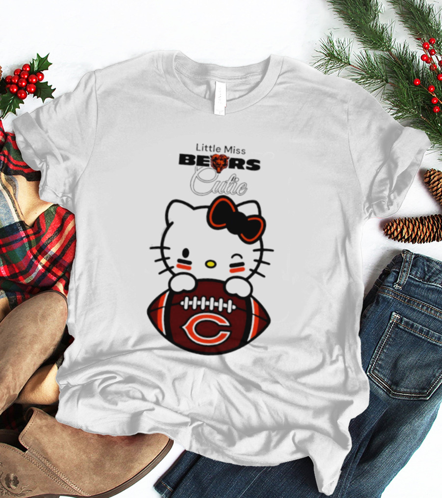 Chicago Bears 2026 Hello Kitty Little Miss Bears Cutie Football Edition T-Shirt