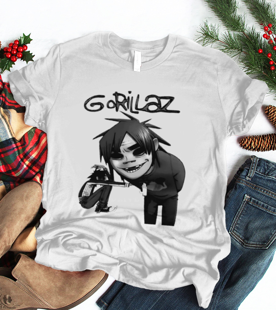 Gorillaz Band Damon Albarn Jamie Hewlett Character Art Alternative Rock T-Shirt