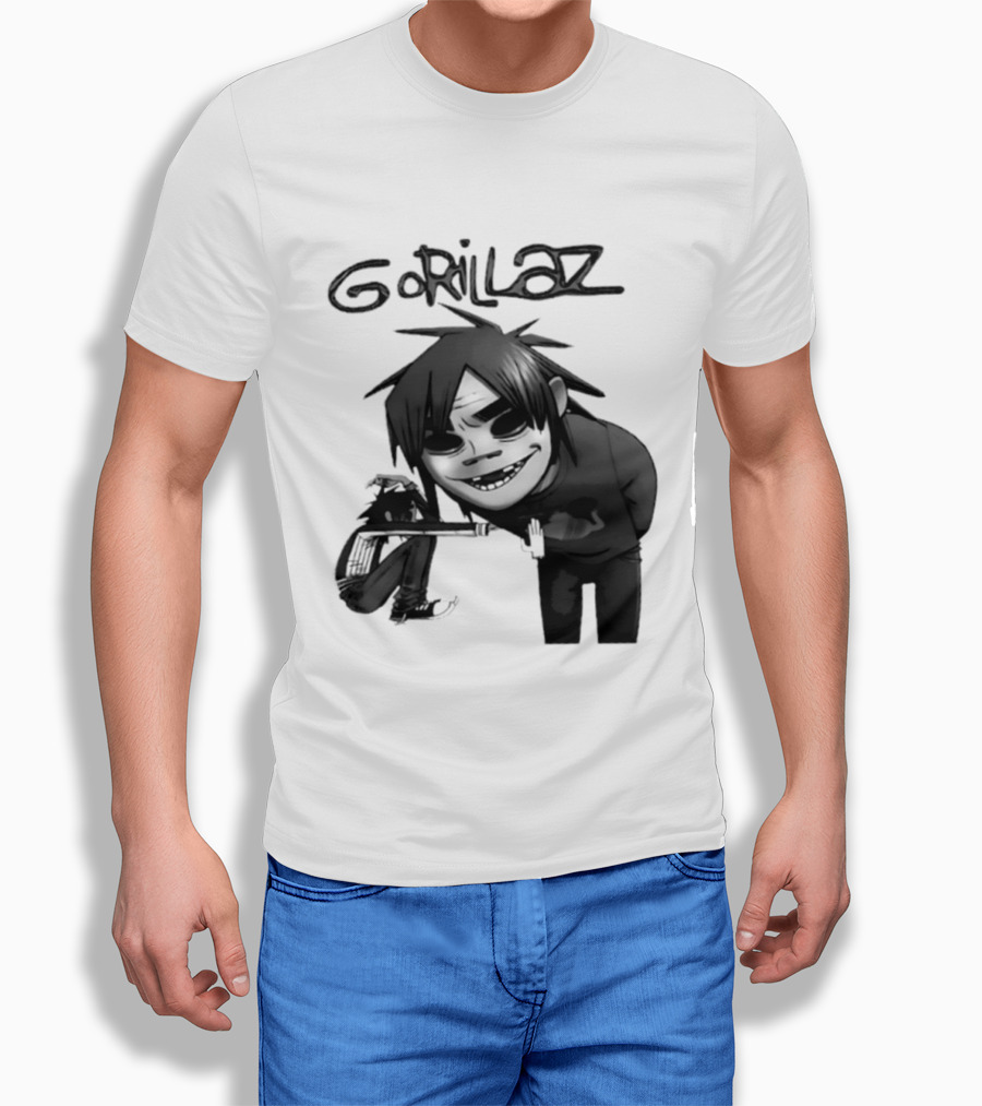 Gorillaz Band Damon Albarn Jamie Hewlett Character Art Alternative Rock T-Shirt
