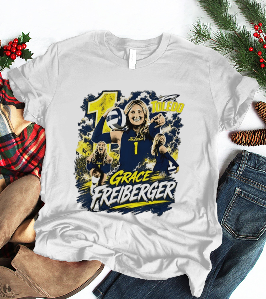 Grace Freiberger Toledo Rockets Volleyball NCAA Number 1 T-Shirt