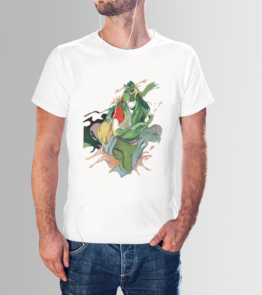 Hand Painted Nujabes Abstract Art Colorful Brushstrokes T-Shirt