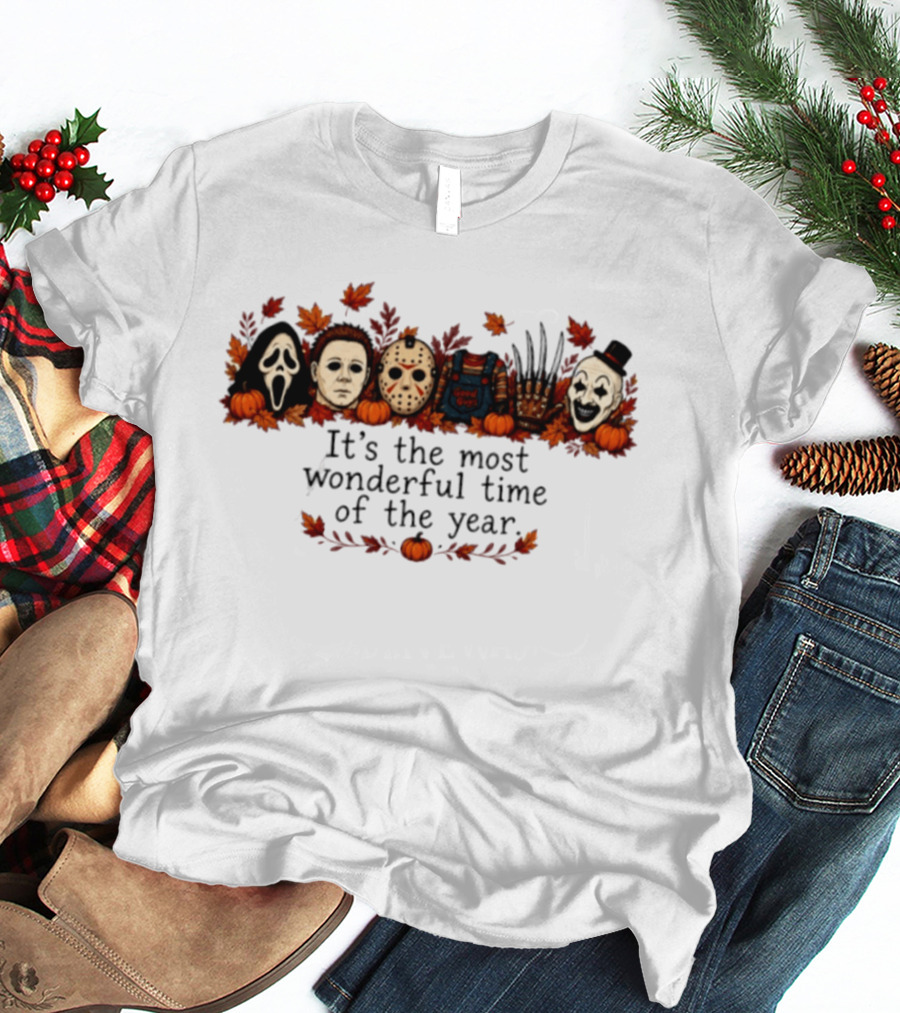 It’s The Most Wonderful Time Of The Year Horror Movie Characters T-Shirt