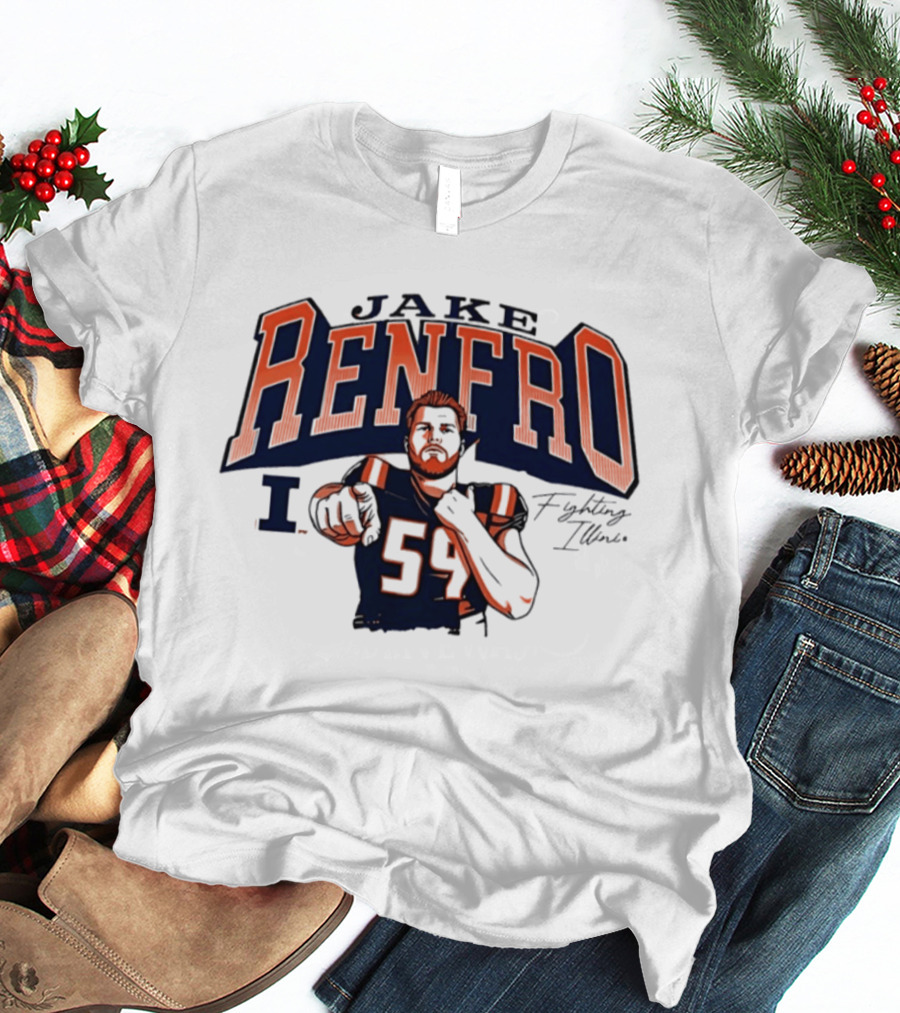 Jake Renfro Illinois Fighting Illini Football 54 T-Shirt