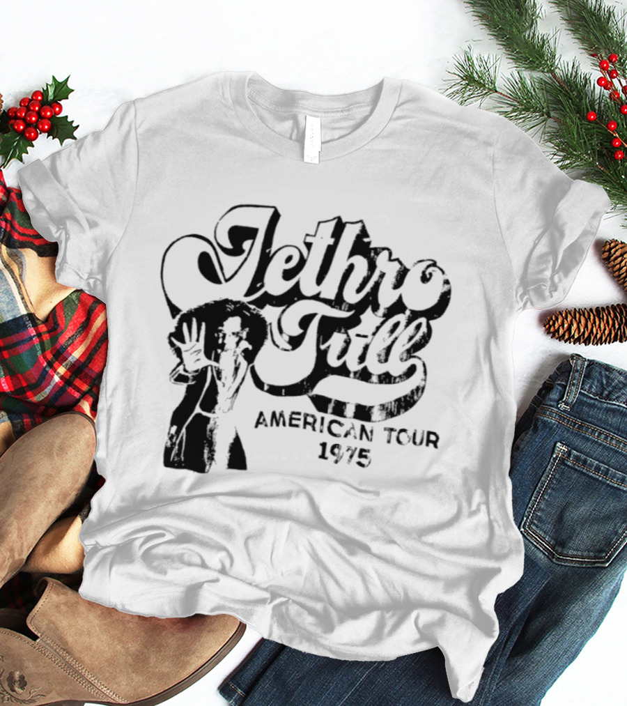 Jethro Tull Ian Anderson American Tour 1975 Vintage Rock Band T-Shirt