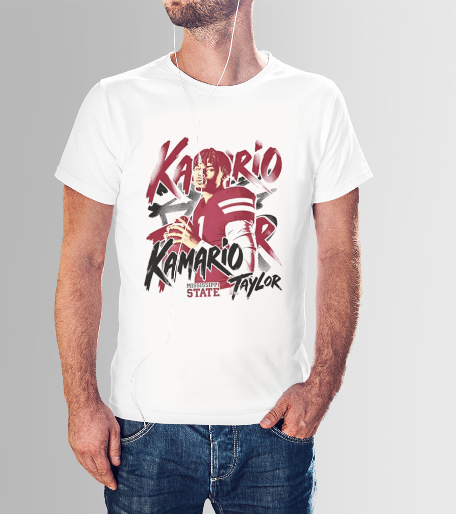 KaMario Taylor Mississippi State Bulldogs Football Player T-Shirt