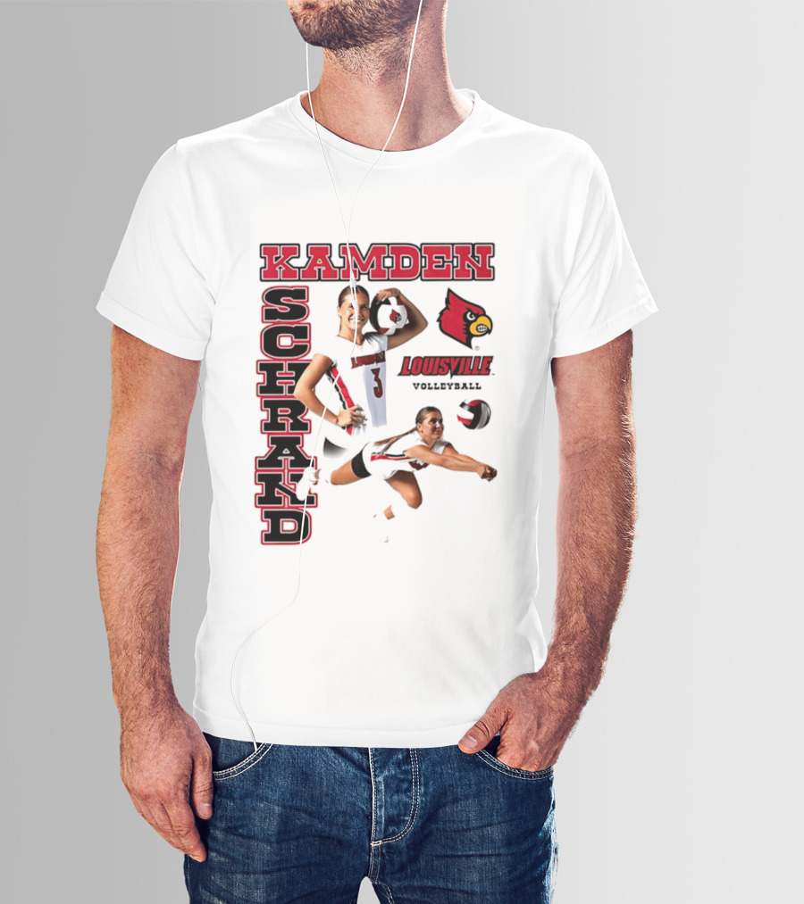 Kamden Schrand Louisville Cardinals Volleyball NCAA Sports Team Player Action T-Shirt