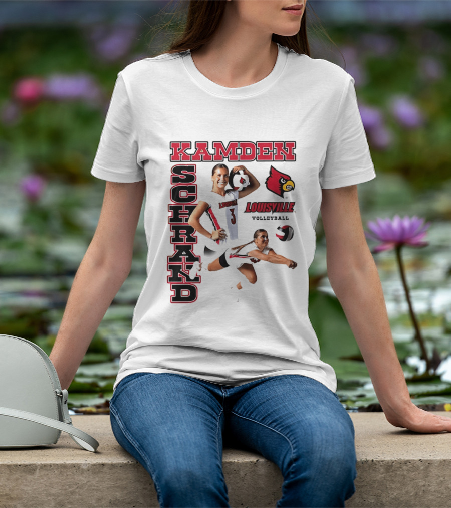 Kamden Schrand Louisville Cardinals Volleyball NCAA Sports Team Player Action T-Shirt