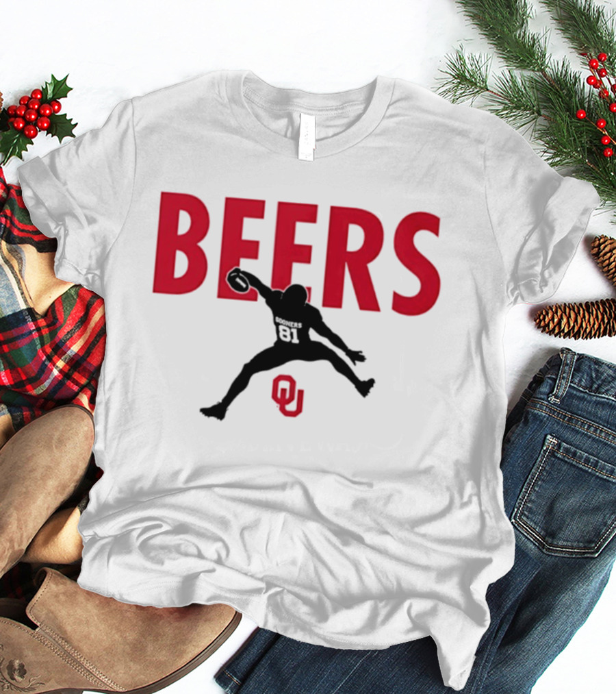 BEERS Oklahoma Sooners Football Hurdle 81 T-Shirt