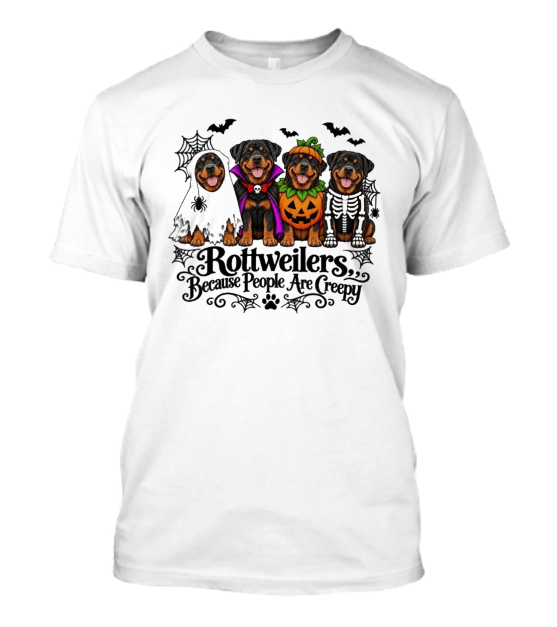 Rottweilers Halloween Costumes Because People Are Creepy T-Shirt