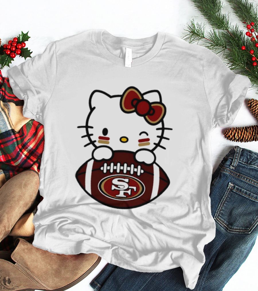 San Francisco 49ers Hello Kitty Collaboration Football 2026 Season T-Shirt