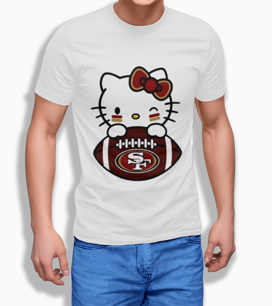 San Francisco 49ers Hello Kitty Collaboration Football 2026 Season T-Shirt