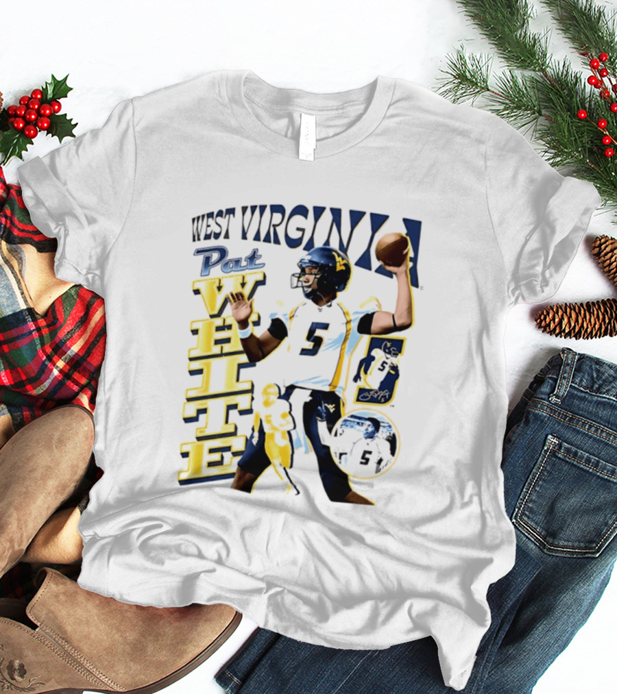 West Virginia Pat White NCAA Football Player Number 5 T-Shirt