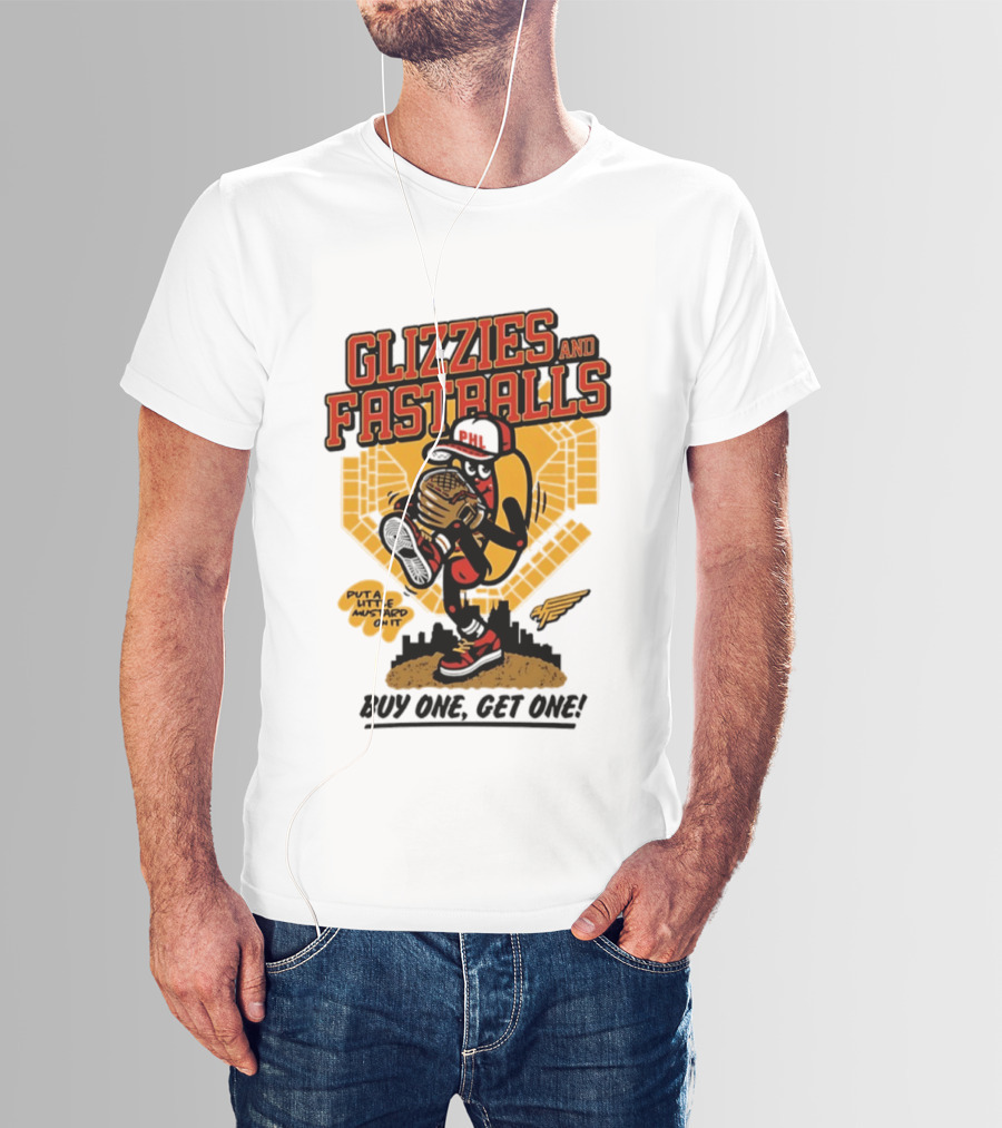 Glizzies And Fastballs Philly Baseball Buy One Get One T-Shirt