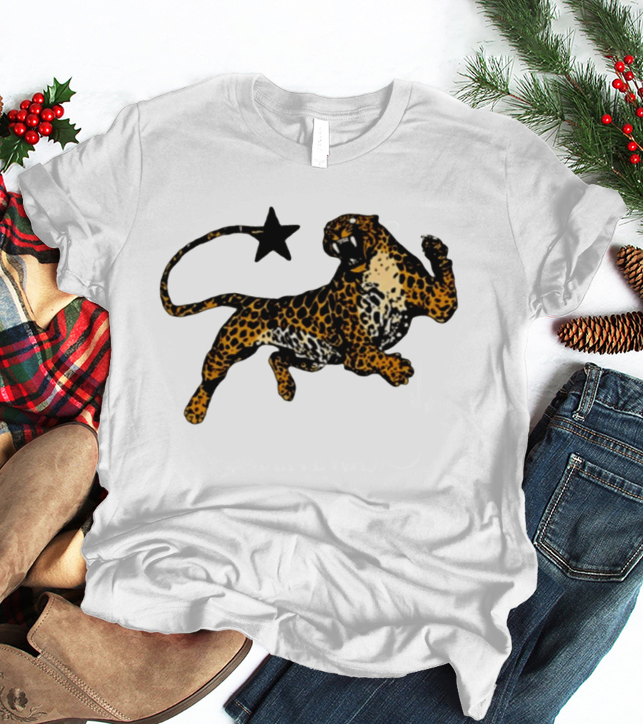 Leopard Star Wild Cat Fierce Roar T-Shirt
