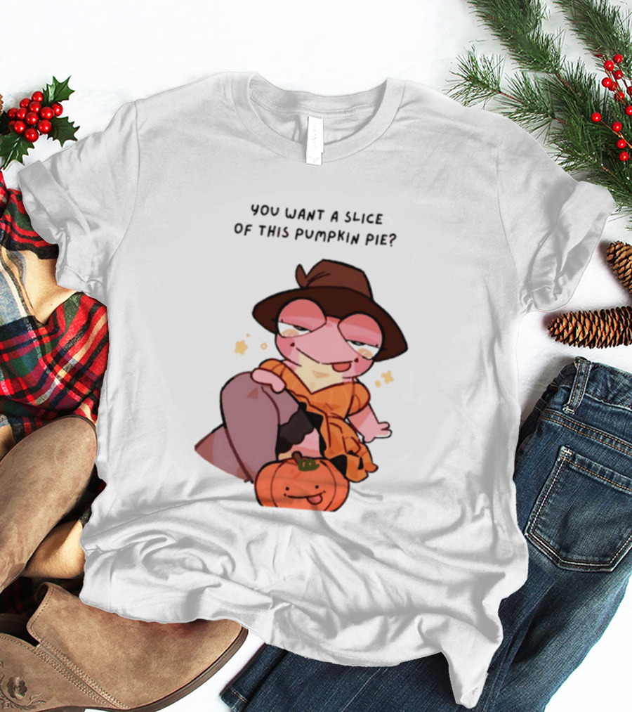 You Want A Slice Of This Pumpkin Pie Frog In Witch Hat With Pumpkin T-Shirt