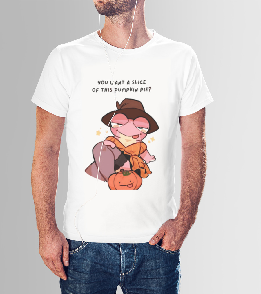 You Want A Slice Of This Pumpkin Pie Frog In Witch Hat With Pumpkin T-Shirt