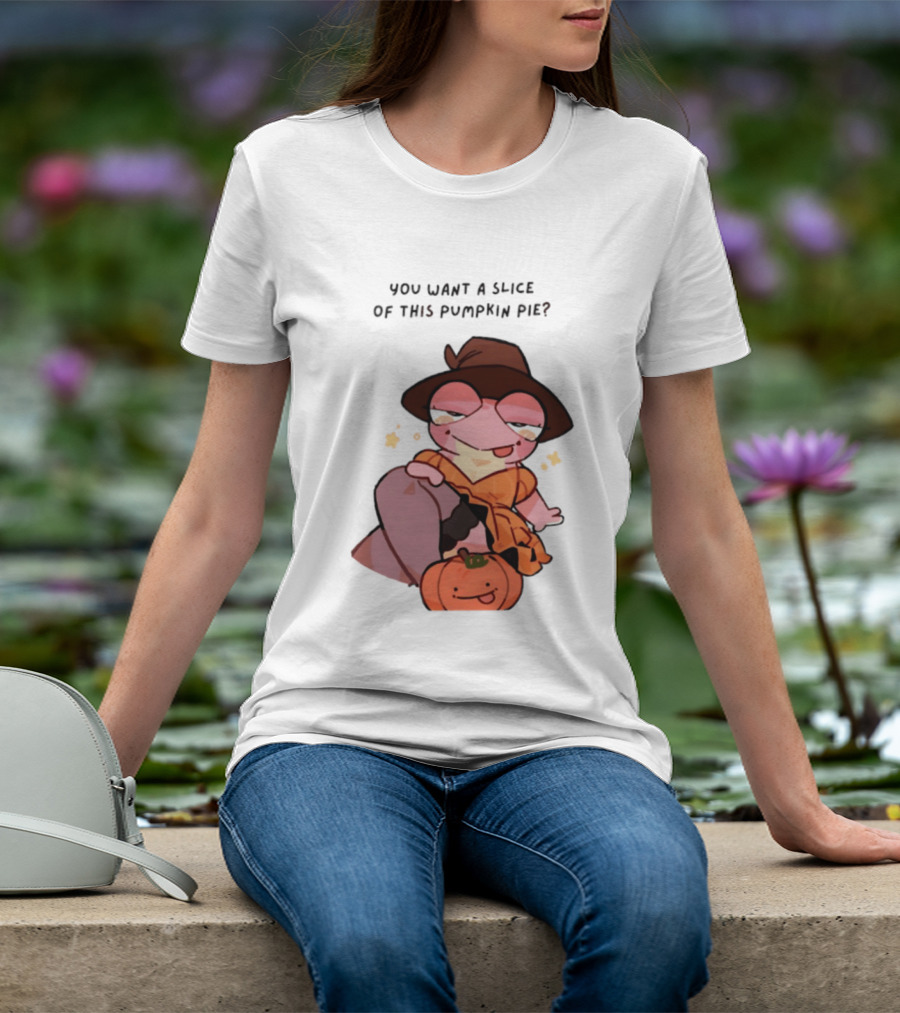 You Want A Slice Of This Pumpkin Pie Frog In Witch Hat With Pumpkin T-Shirt